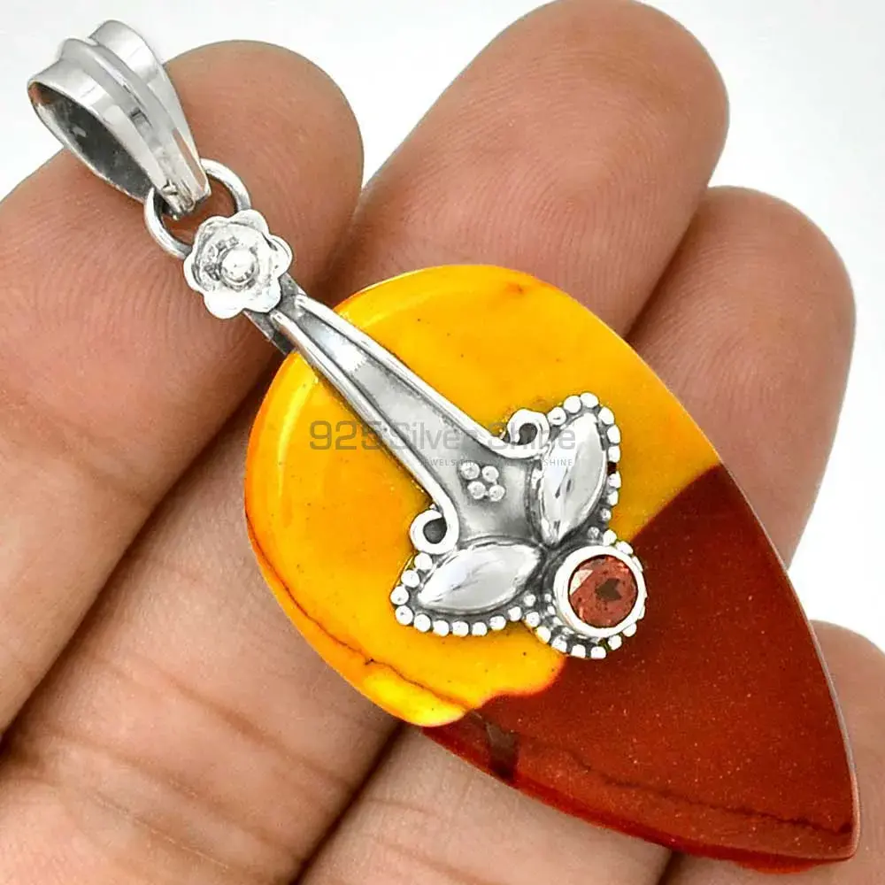 Multi Gemstone Handmade Pendants In Solid Sterling Silver Jewelry 925SP18-3_1