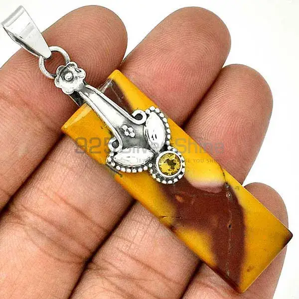 Multi Gemstone Handmade Pendants In Solid Sterling Silver Jewelry 925SP18-3_2