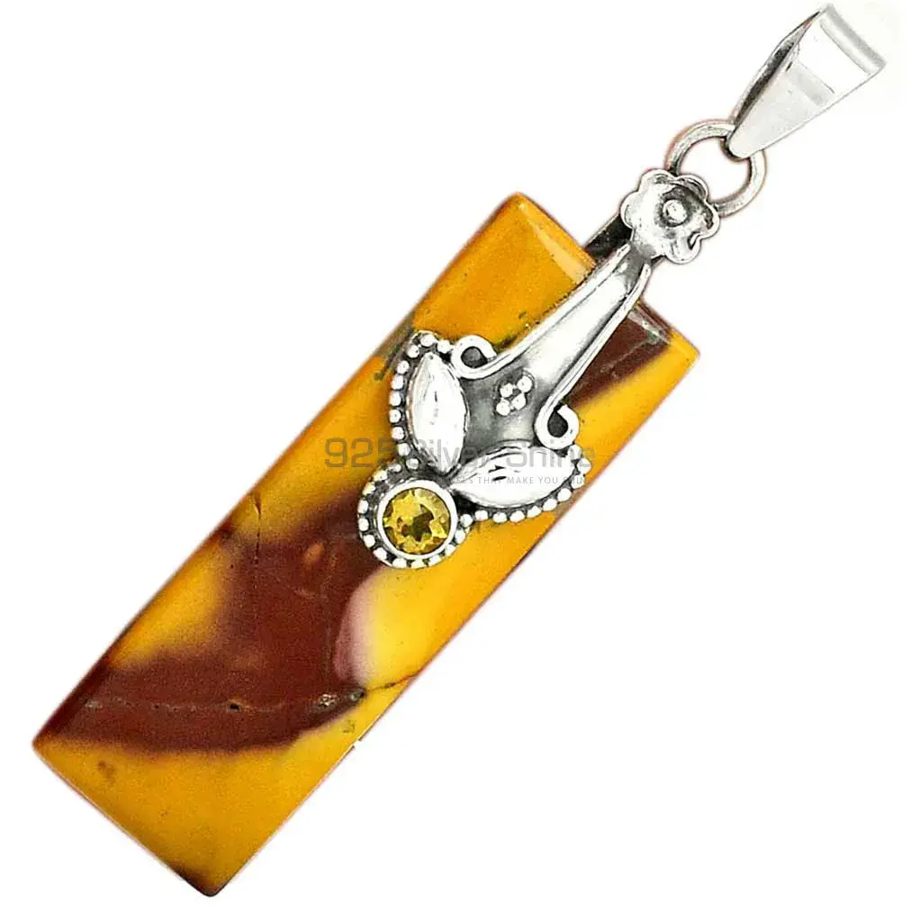 Multi Gemstone Handmade Pendants In Solid Sterling Silver Jewelry 925SP18-3_5