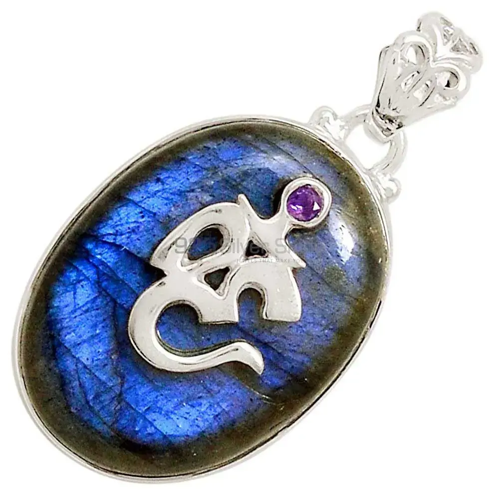 Labradorite Gemstone Pendants In 925 Solid Silver Jewelry 925SP127_1