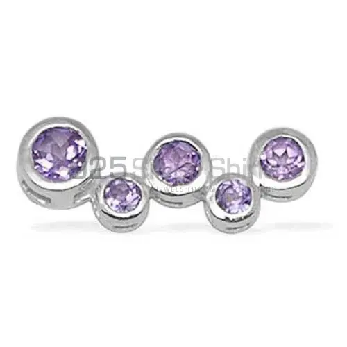 Solid Sterling Silver Handmade Pendants In Amethyst Gemstone Jewelry 925SP1387_0