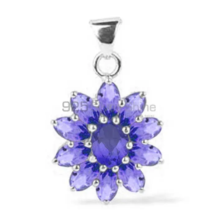 Solid Sterling Silver Handmade Pendants In Amethyst Gemstone Jewelry 925SP1637