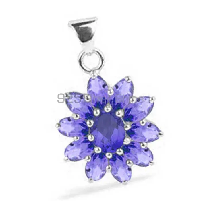 Solid Sterling Silver Handmade Pendants In Amethyst Gemstone Jewelry 925SP1637_0