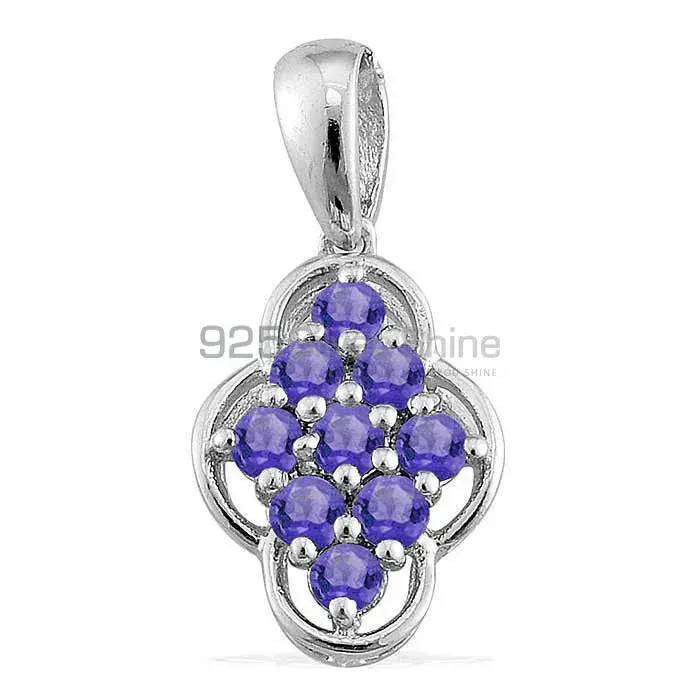 Solid Sterling Silver Handmade Pendants In Amethyst Gemstone Jewelry 925SP1687
