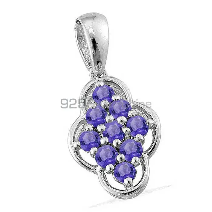 Solid Sterling Silver Handmade Pendants In Amethyst Gemstone Jewelry 925SP1687_0
