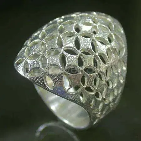 Plain 925 Solid Silver Rings Jewelry 925SR2527_0