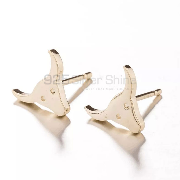 Hooke's Horns Earring, Animal Minimalist Earring In 925 Sterling Silver AME41_1