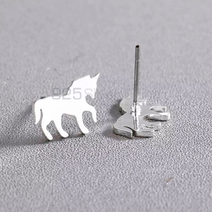 Horse Earring, Animal Minimalist Earring In 925 Sterling Silver AME75_0