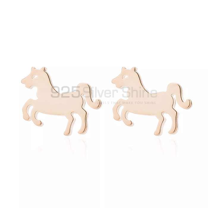 Horse Earring, Animal Minimalist Earring In 925 Sterling Silver AME39_0