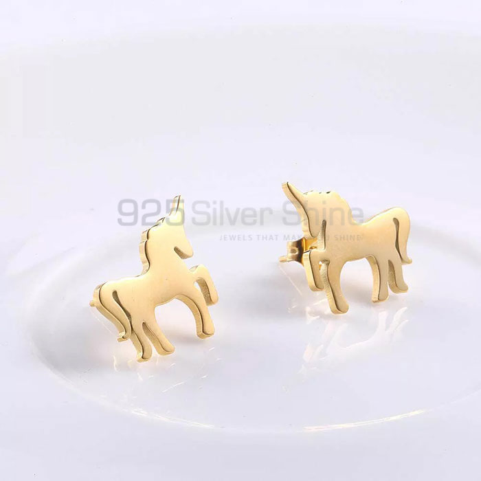 Horse Earring, Animal Minimalist Earring In 925 Sterling Silver AME55_1
