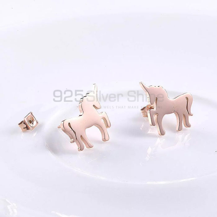 Horse Earring, Animal Minimalist Earring In 925 Sterling Silver AME55_2