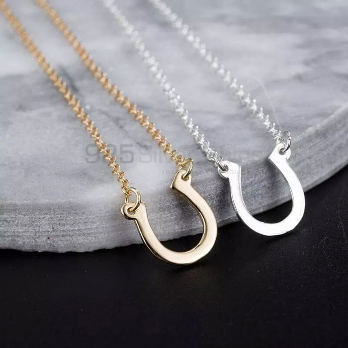 Horse Shoe Necklace, Animal Minimalist Necklace In 925 Sterling Silver AMN181_1