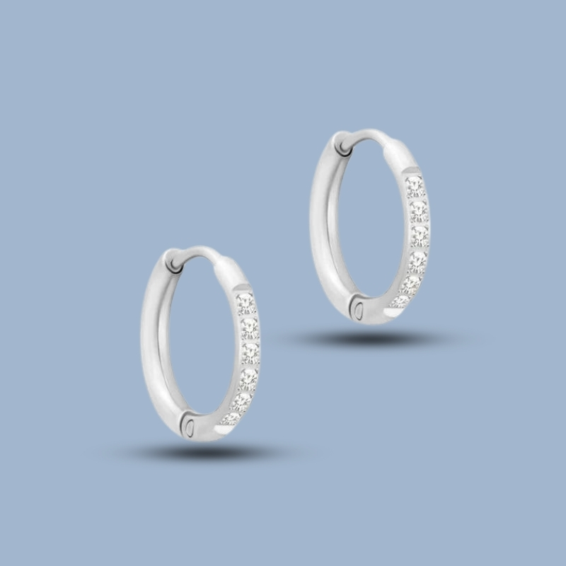 Huggie 925 Sterling Silver Everyday Stack Earring 925She109_0