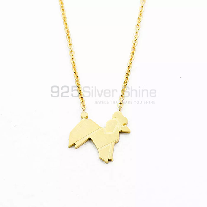 Hush Puppies Necklace, Handmade Animal Minimalist Necklace In 925 Sterling Silver AMN200_0