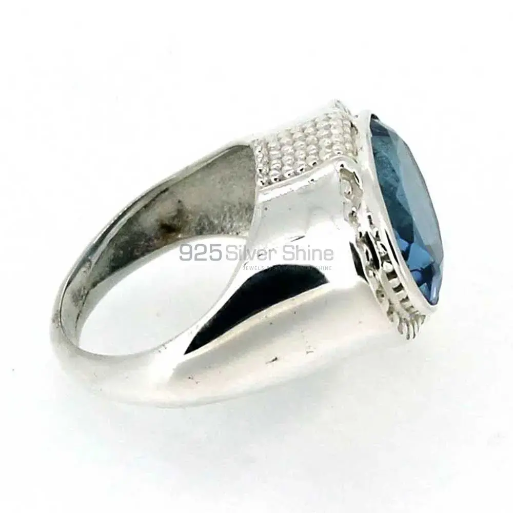 Hydro Blue Topaz Gemstone Ring In Sterling Silver 925SR042-5_3