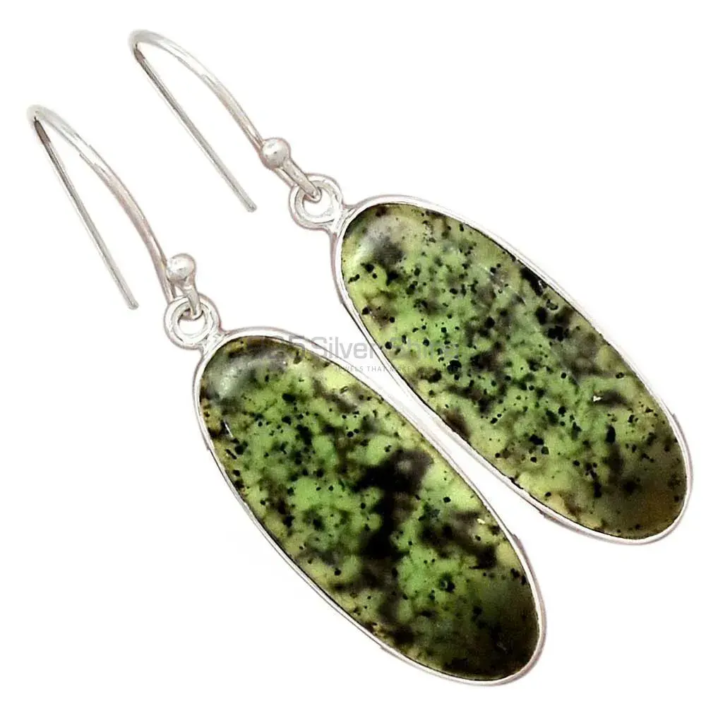 925 Sterling Silver Earrings In Canadian Nephrite Jade Gemstone Jewelry 925SE2317_4
