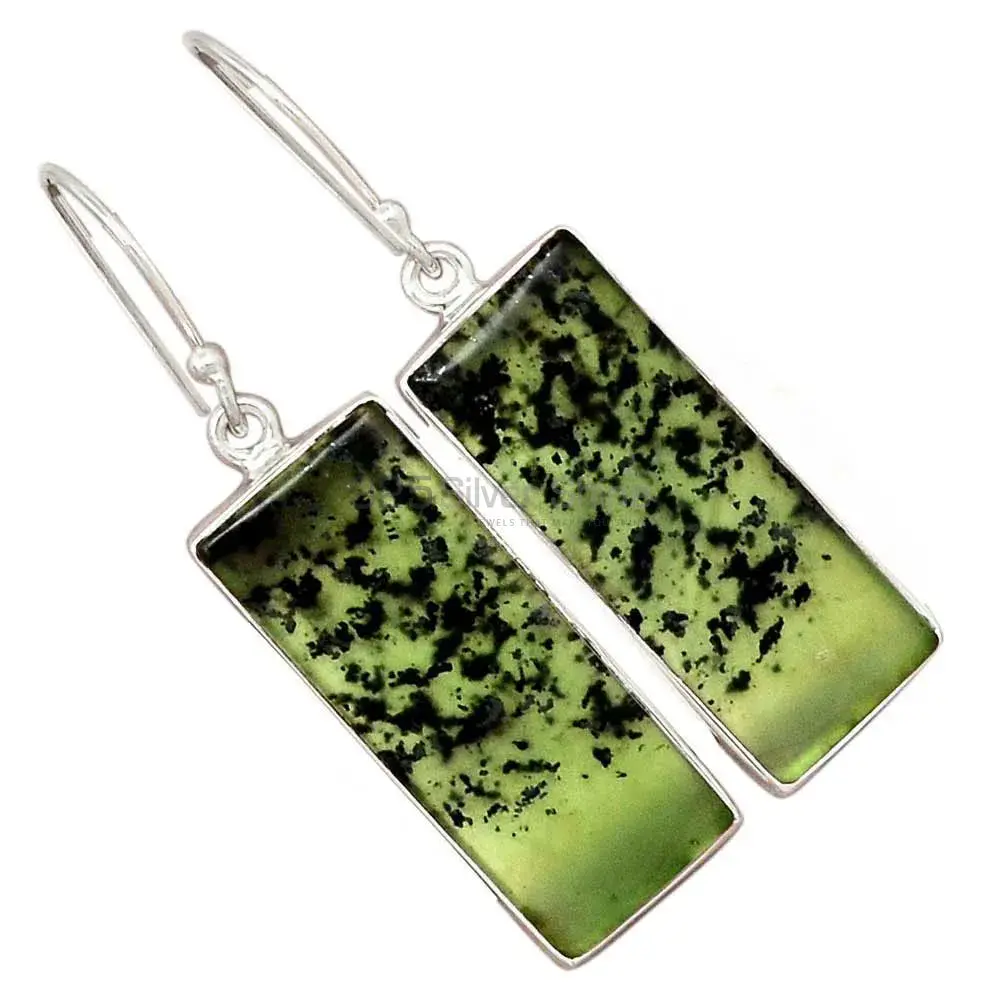 925 Sterling Silver Earrings In Canadian Nephrite Jade Gemstone Jewelry 925SE2317_6