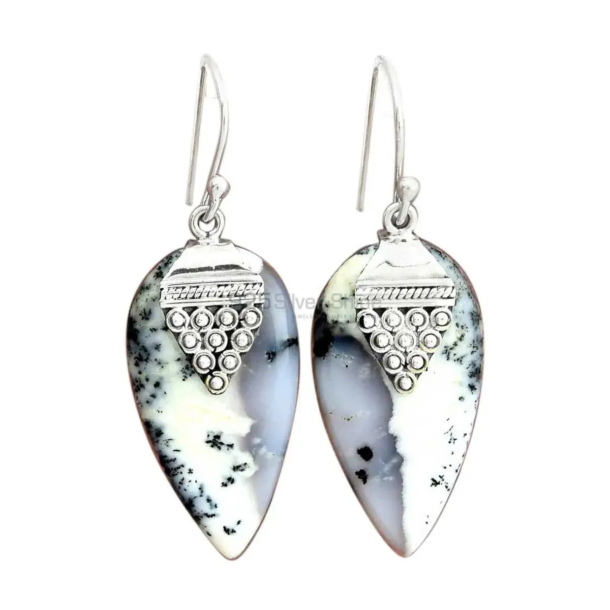 925 Sterling Silver Earrings In Dendritic Agate Gemstone Jewelry 925SE2475_4