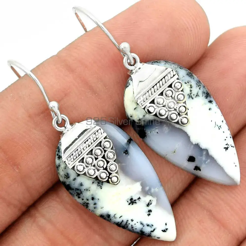 925 Sterling Silver Earrings In Dendritic Agate Gemstone Jewelry 925SE2475_5