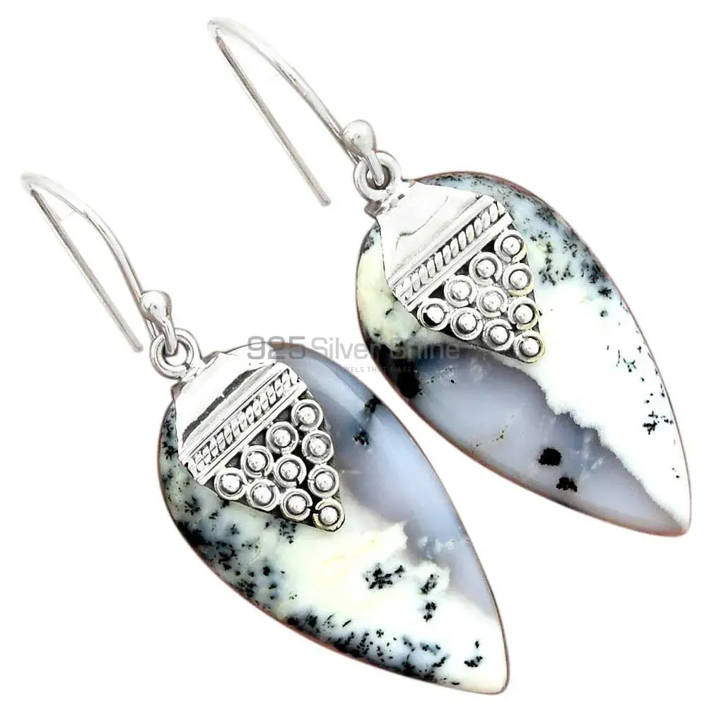 925 Sterling Silver Earrings In Dendritic Agate Gemstone Jewelry 925SE2475_6