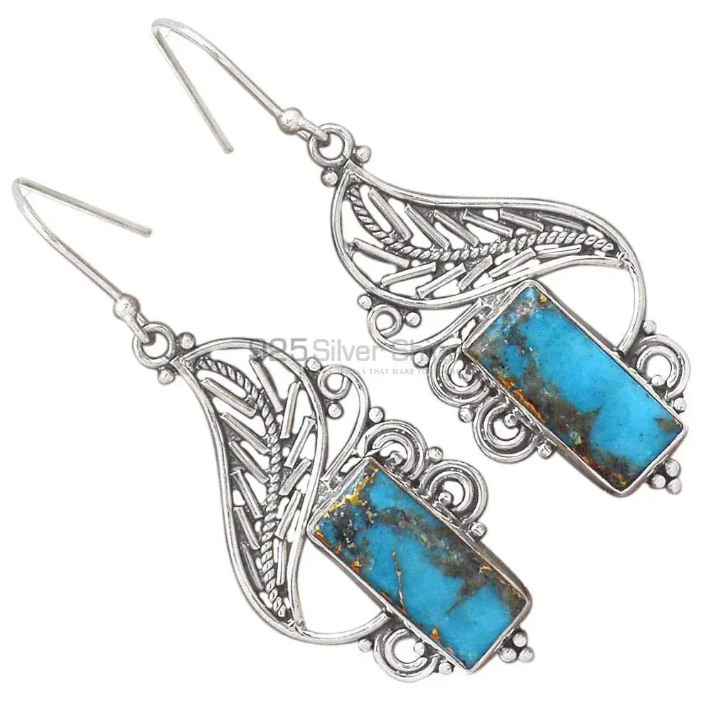925 Sterling Silver Earrings In Turquoise Gemstone Jewelry 925SE2951_2
