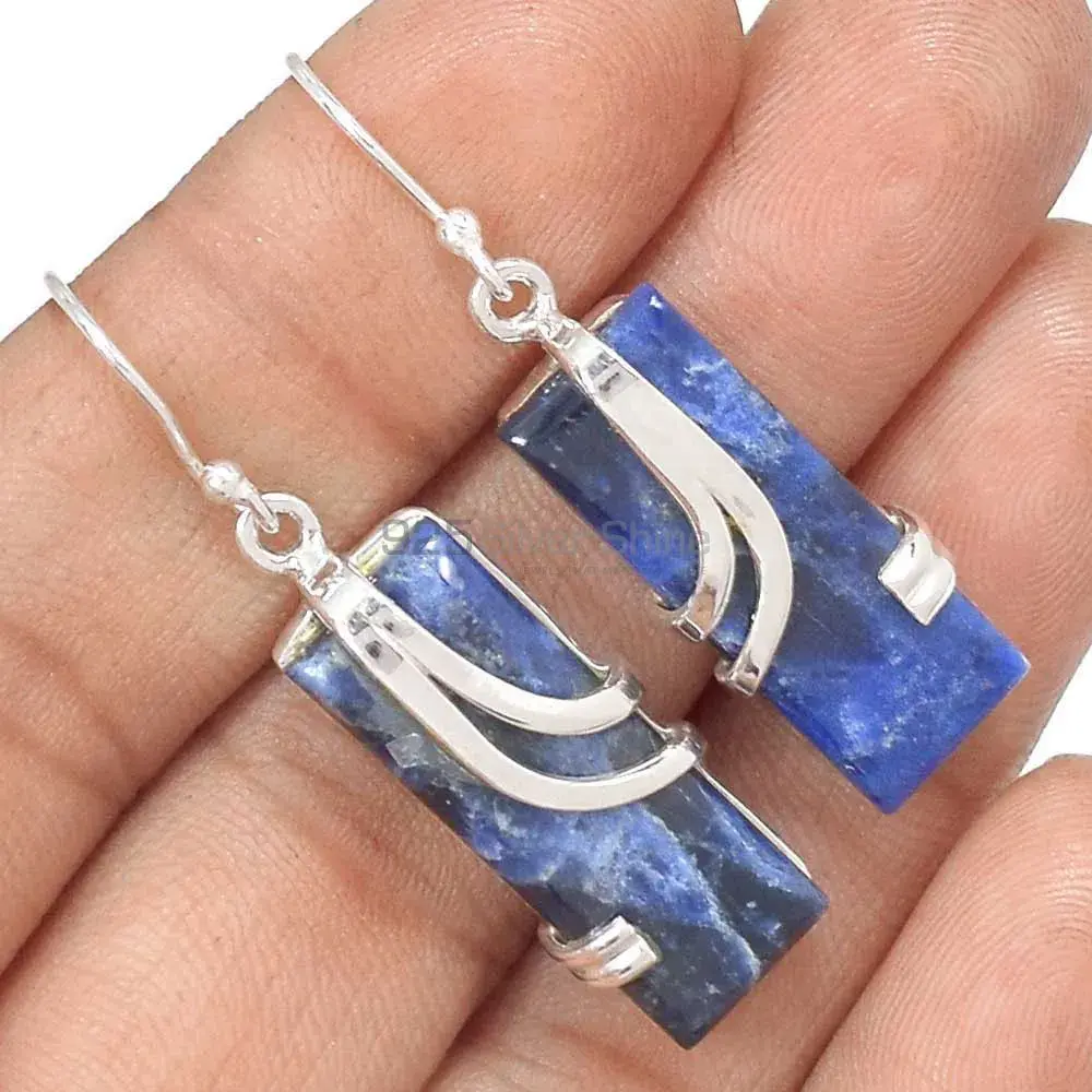 925 Sterling Silver Handmade Earrings In Pietersite Gemstone Jewelry 925SE2090_1
