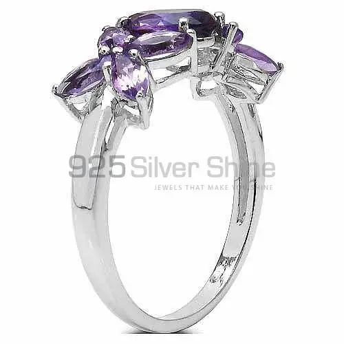 925 Sterling Silver Handmade Rings In Amethyst Gemstone Jewelry 925SR3265_1