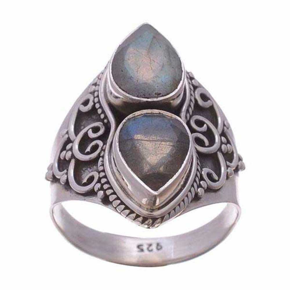 925 Sterling Silver Handmade Rings In Labradorite Gemstone Jewelry 925SR990_0