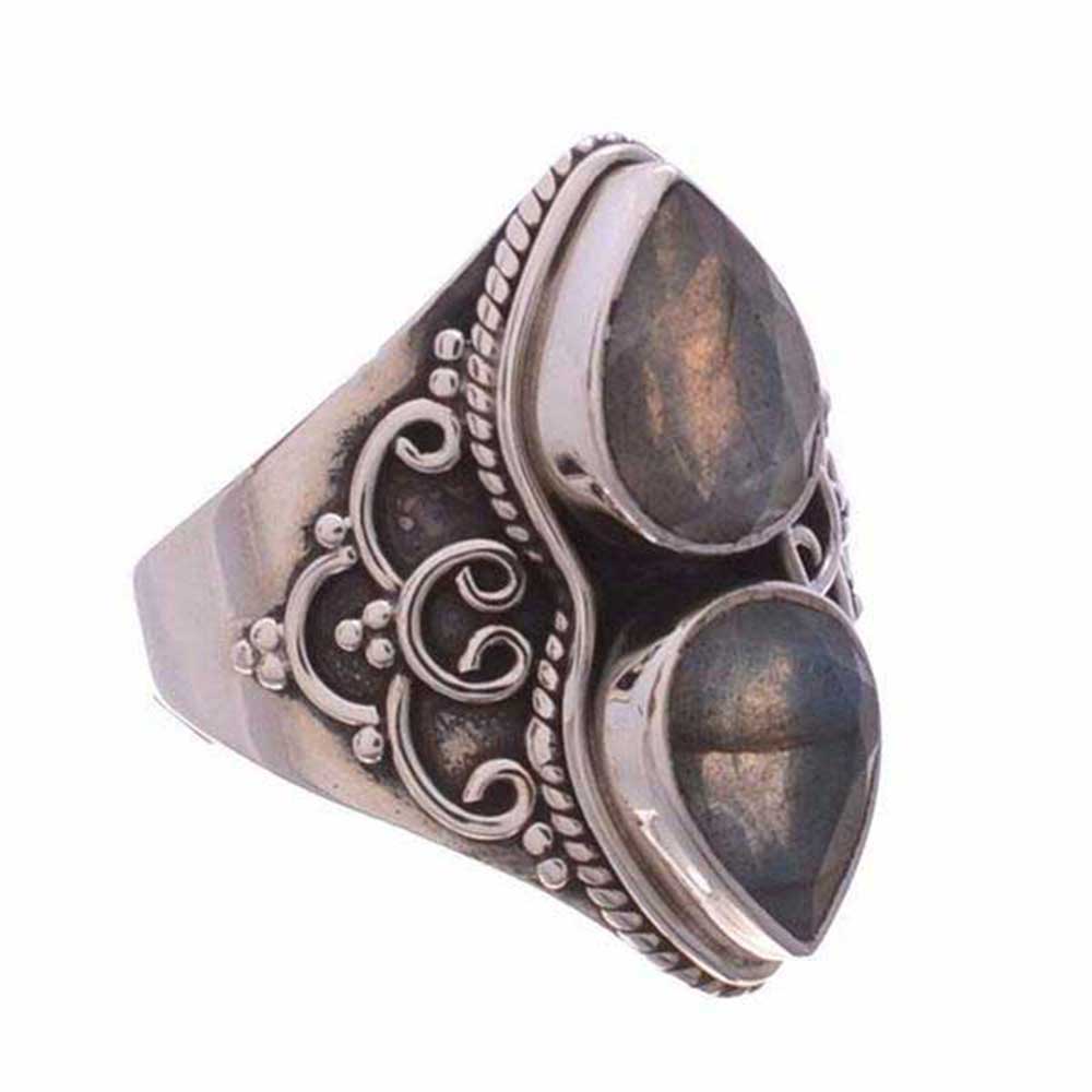 925 Sterling Silver Handmade Rings In Labradorite Gemstone Jewelry 925SR990_1