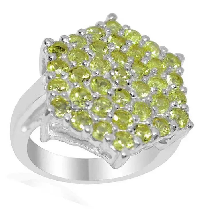 925 Sterling Silver Handmade Rings In Peridot Gemstone Jewelry 925SR2056_0