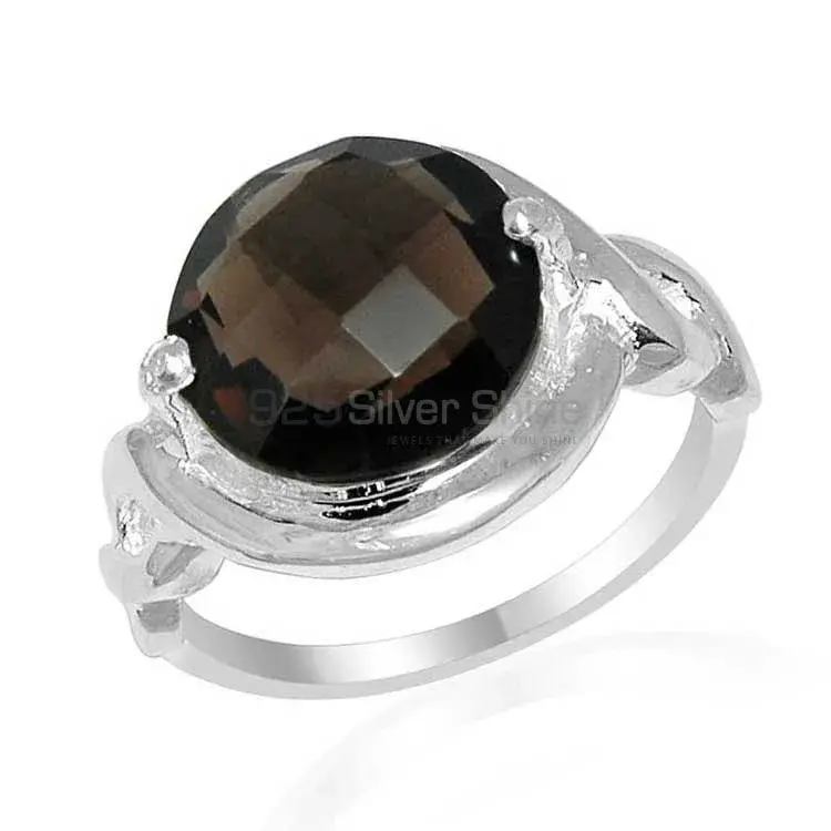 925 Sterling Silver Handmade Rings In Smoky Quartz Gemstone Jewelry 925SR1594_1