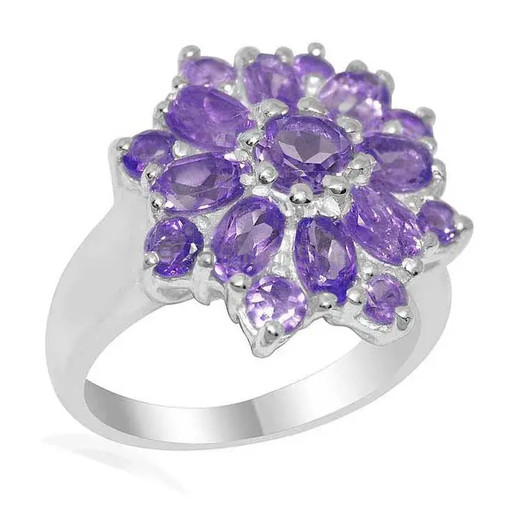 925 Sterling Silver Handmade Rings In Amethyst Gemstone Jewelry 925SR2041_1