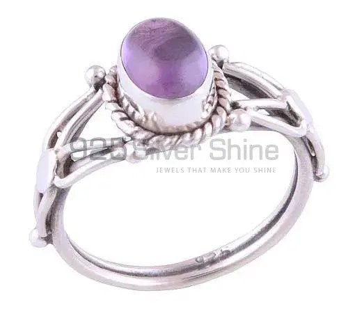 Naturl Amethyst Silver Handmade Rings 925SR2761_1