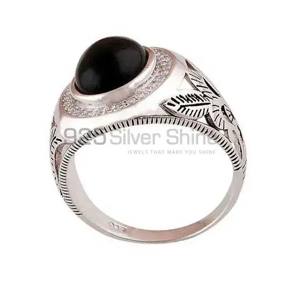 925 Sterling Silver Handmade Rings In Black Onyx Gemstone Jewelry 925SR3996_1