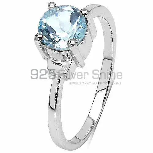 925 Sterling Silver Handmade Rings In Blue Topaz Gemstone Jewelry 925SR3077_2
