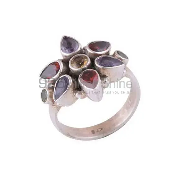 925 Sterling Silver Handmade Rings In Multi Gemstone Jewelry 925SR3408_0