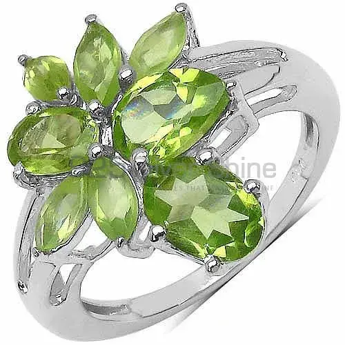 925 Sterling Silver Handmade Rings In Peridot Gemstone Jewelry 925SR3329_0
