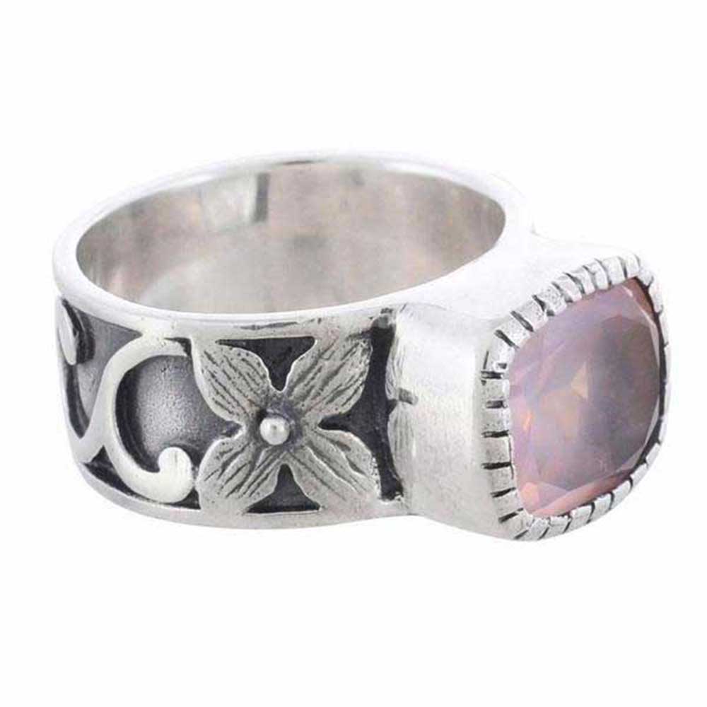 925 Sterling Silver Handmade Rings In Rose Quartz Gemstone Jewelry 925SR975_0