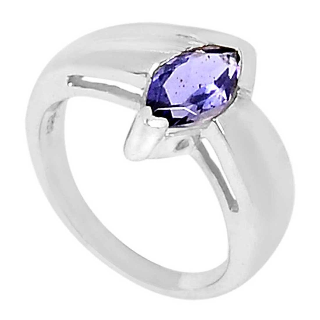 925 Sterling Silver Handmade Rings In Iolite Gemstone Jewelry 925SR906_1