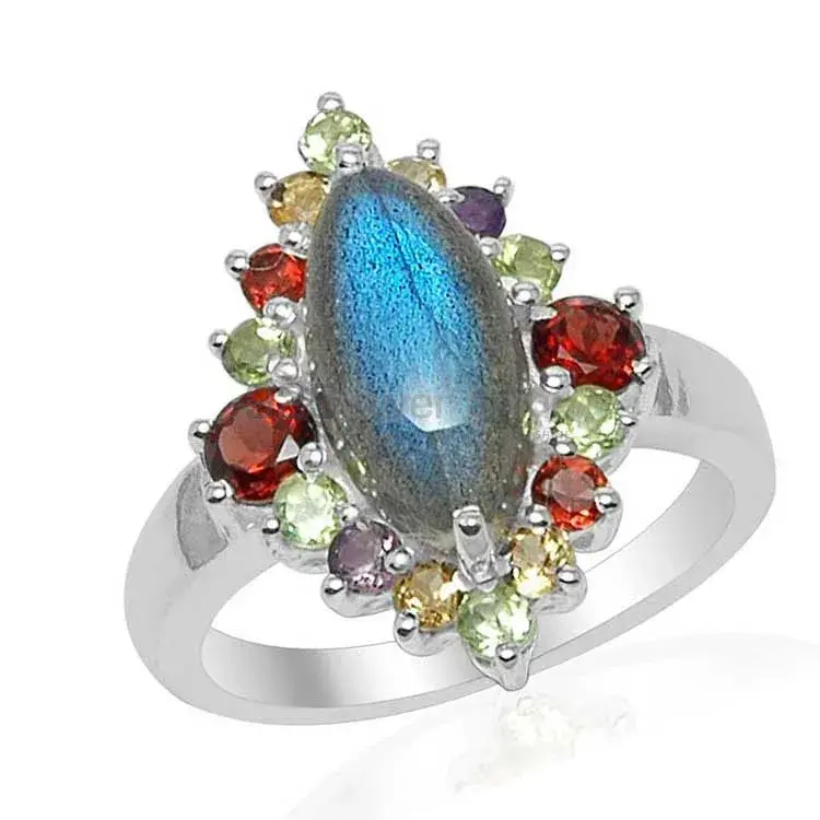 925 Sterling Silver Handmade Rings In Multi Gemstone Jewelry 925SR1510_1