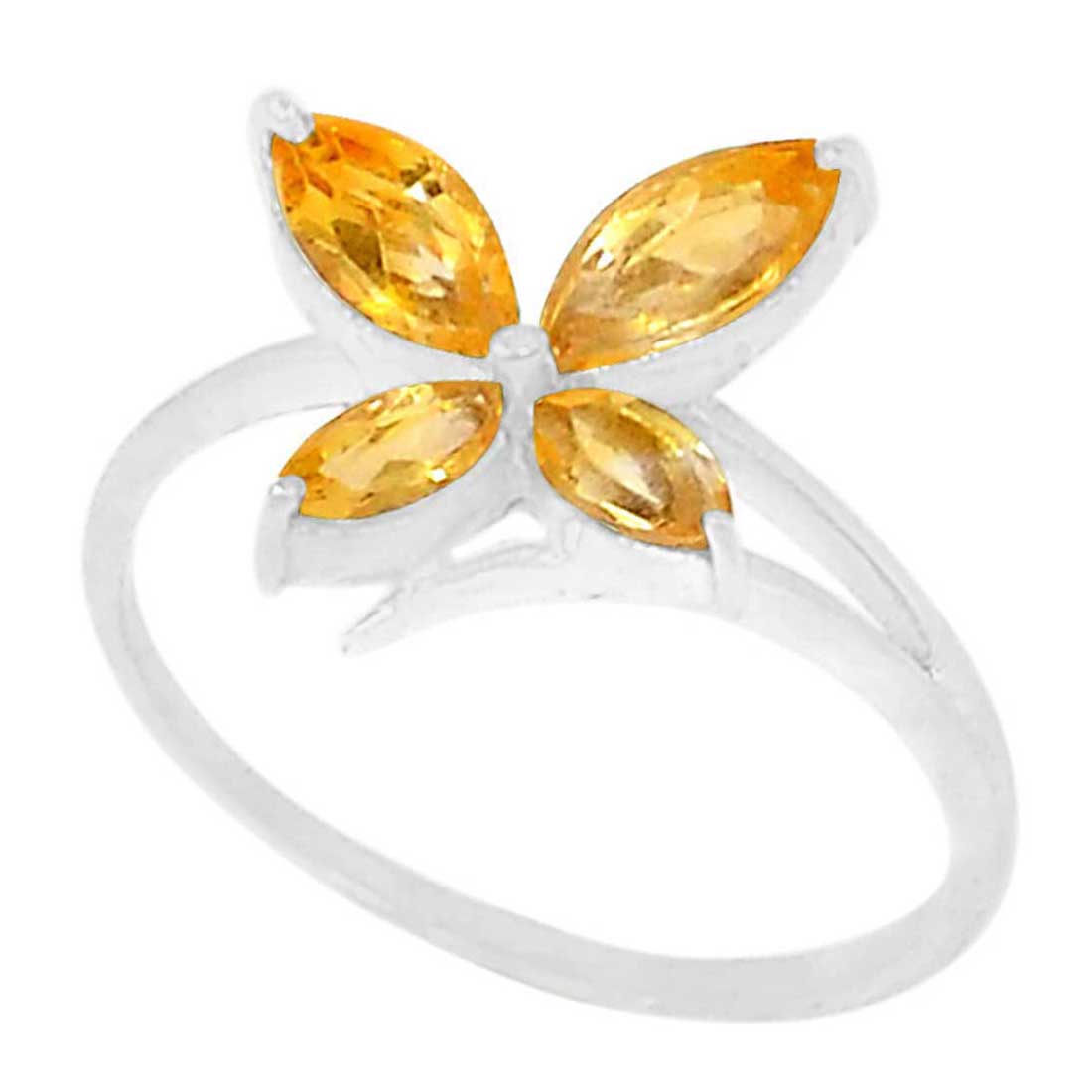 925 Sterling Silver Rings In Citrine Gemstone Jewelry 925SR891_0