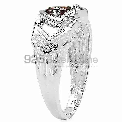 Handmade Sterling Silver Garnet Cut Stone Rings 925SR3151_0