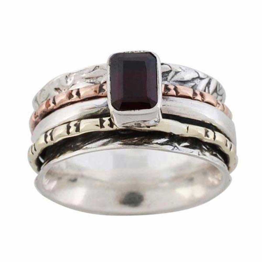 925 Sterling Silver Rings In Garnet Gemstone Jewelry 925SR970_0