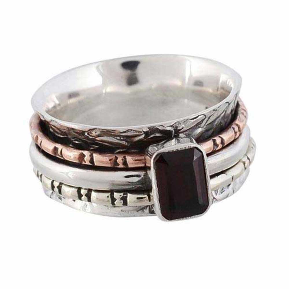 925 Sterling Silver Rings In Garnet Gemstone Jewelry 925SR970_1