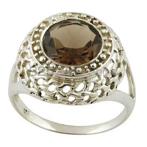 925 Sterling Silver Rings In Smoky Quartz Gemstone Jewelry 925SR3561_0