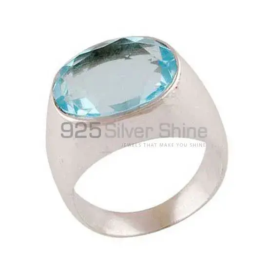 925 Sterling Silver Rings In Blue Topaz Gemstone Jewelry 925SR3413_1