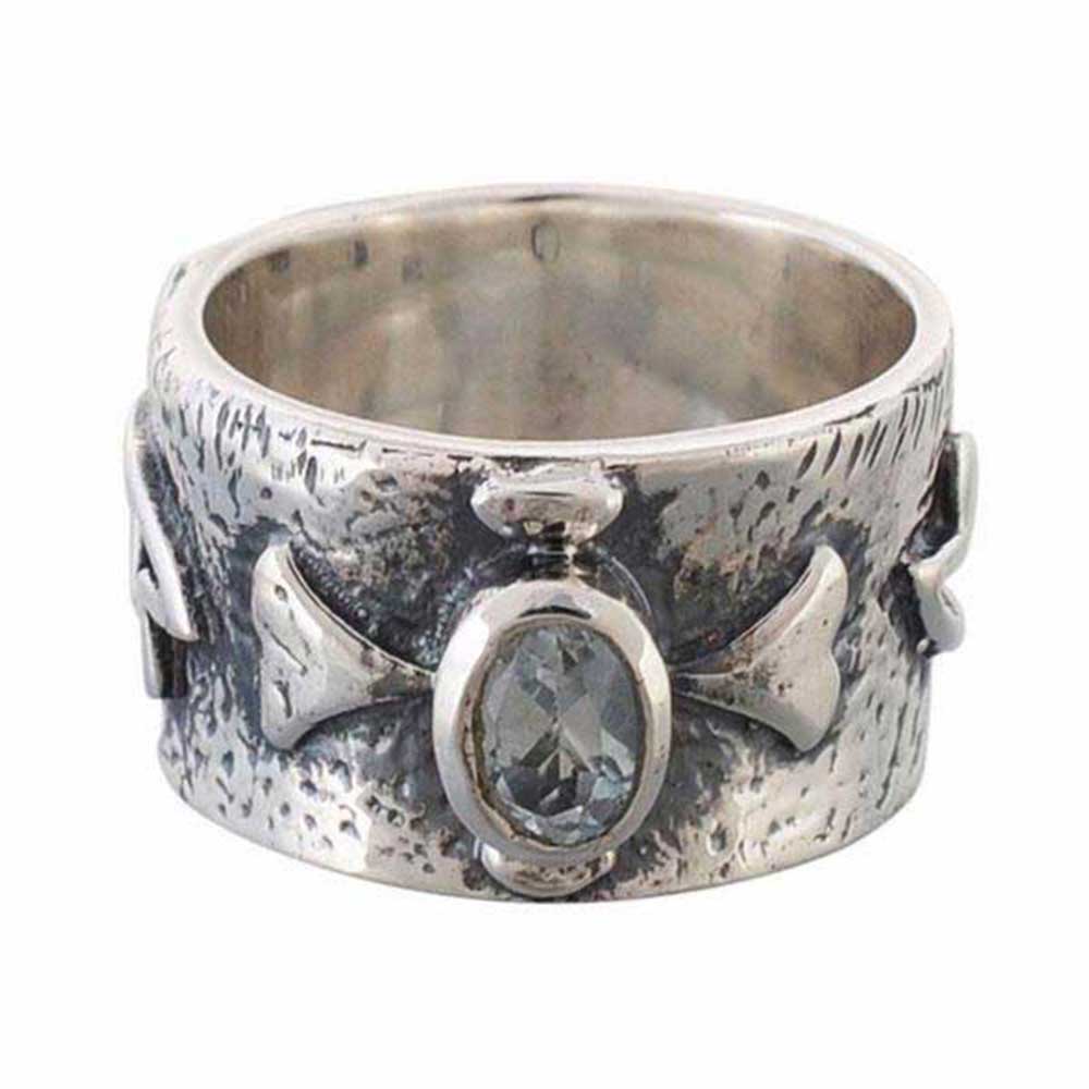 925 Sterling Silver Rings In Blue Topaz Gemstone Jewelry 925SR980_1