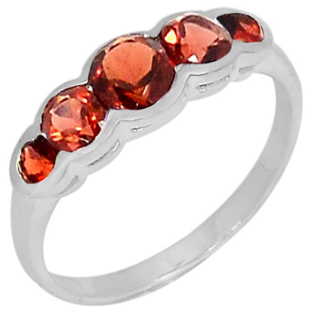 925 Sterling Silver Rings In Garnet Gemstone Jewelry 925SR901_0
