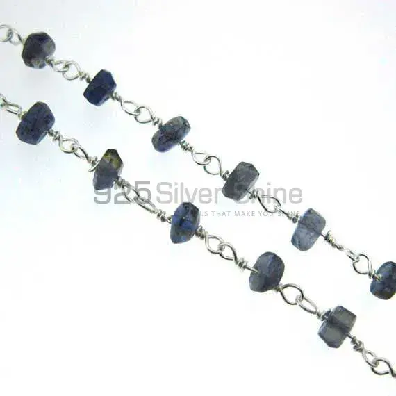 Iolite rosary chain. "Wire Wrapped 1 Feet Roll Chain" 925RC234_4