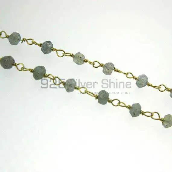 Labradorite rosary chain. "Wire Wrapped 1 Feet Roll Chain" 925RC235_2